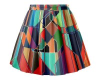 Baumwollbatiststoff mit Stretch FRANKA, bunte Kästchen, Hilco