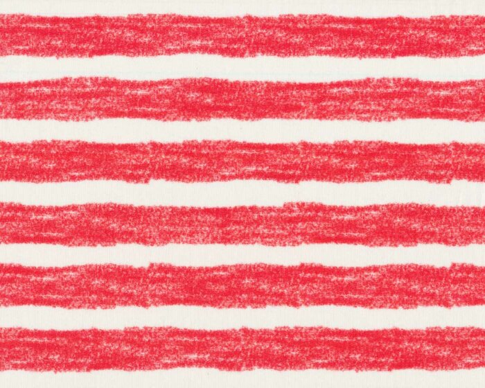 Baumwolljersey TRUCK STRIPE, Streifen, rot-weiß, Hilco