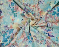 Baumwollstoff mit Stretch SAMUEL, Blüten, Hilco