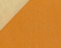 30 cm Reststück Jeansstoff mit Stretch WOVEN DENIM, zweifarbig, orange-pastellgelb