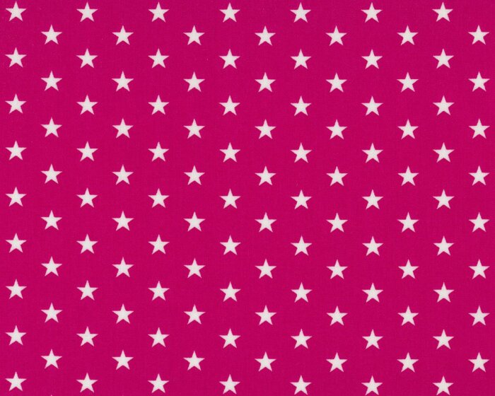 50 cm Reststück Beschichteter Baumwollstoff, Laminat STELO, Sterne, pink