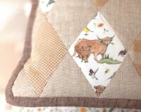 Jacquard-Baumwollstoff FISCHGRÄT, goldgelb, Acufactum