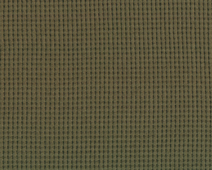 35 cm Reststück Waffeljersey KNITTED WAFFLE, olivegrün, Hilco