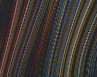 60 cm Reststück Viskosesatinstoff VALENTINE, Linien,...