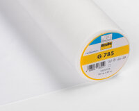 50 cm Reststück Gewebeeinlage G 785, weiß, haut und schwarz, Vlieseline weiß