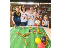 Baumwollstoff FUSSBALL, Fußbälle, schwarz-grau, Swafing