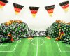 Baumwollstoff FUSSBALL, Fußbälle, schwarz-grau, Swafing