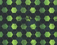 Baumwollstoff FUSSBALL, Hexagone, schwarz-grün, Swafing