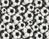 Baumwolljersey SOCCER, Fußbälle, schwarz-weiß, Swafing