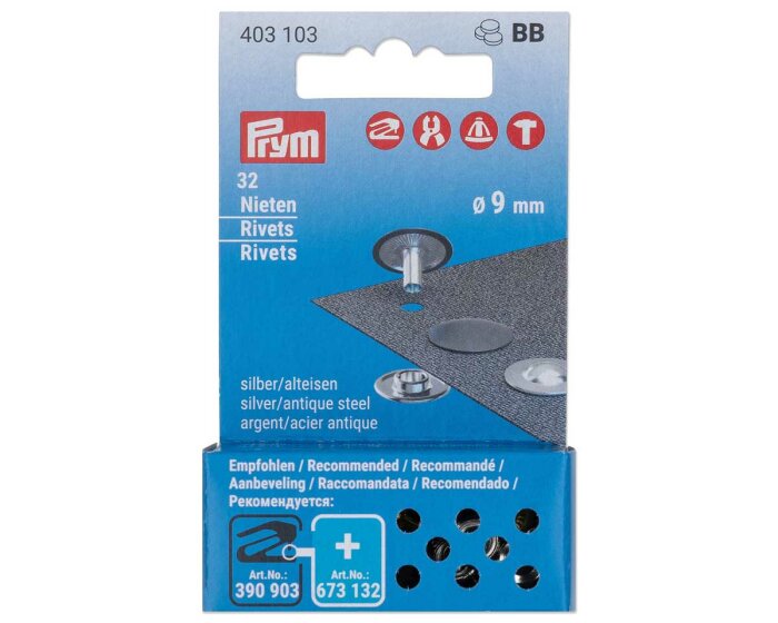 Vario Creative Tool NIETEN, 9 mm, silber, Prym