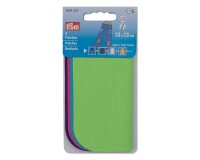 Köper-Patches zum Reparieren oder Upcycling, 4 Stück, grün-türkis-pink-lila, Prym