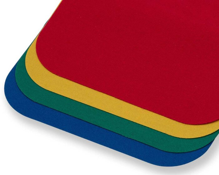 Köper-Patches zum Reparieren oder Upcycling, 4 Stück, rot-gelb-grün-blau, Prym
