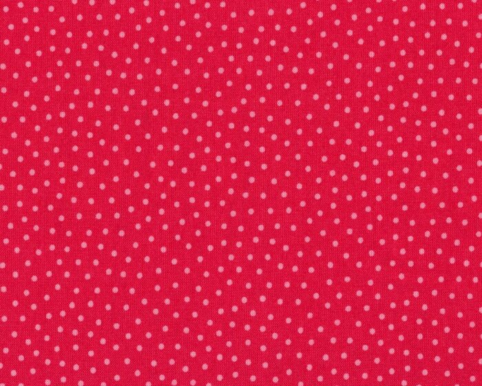 55 cm Reststück Westfalenstoff JUNGE LINIE, kleine Punkte, rot-rosa