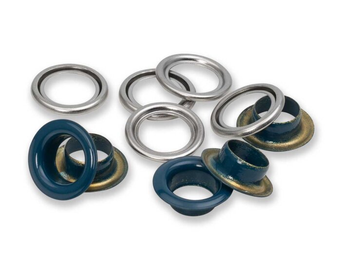 Vario Creative Tool ÖSEN MIT SCHEIBEN, 11 Farben in 3 Größen, Prym 11 mm marineblau