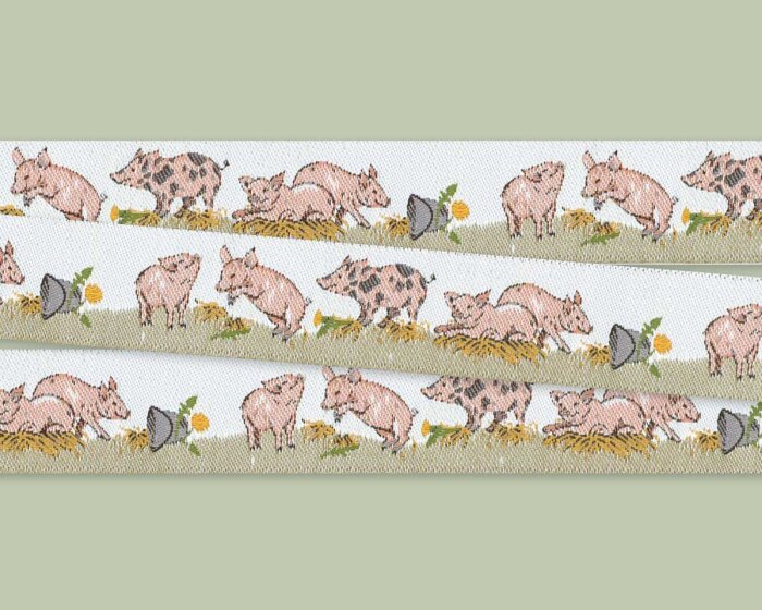 Webband SCHWEINCHEN von Acufactum