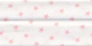 Baumwoll-Schrägband ESTRELLAS, Sterne, 4 Farben rosa 30 mm
