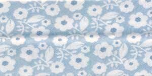Baumwoll-Schrägband FLORES, Blumen, 6 Farben hellblau 18 mm
