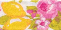 Baumwoll-Schrägband FRUTA, Rosen und Zitronen, 5...