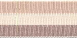 Baumwoll-Ripsband STRIPY mit Streifen, 6 Farben beige-braun