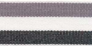 Baumwoll-Ripsband STRIPY mit Streifen, 6 Farben grau-schwarz