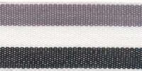 Baumwoll-Ripsband STRIPY mit Streifen, 6 Farben grau-schwarz