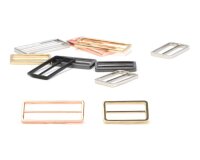 Leiterschnalle mit Steg ADRAL silber 36 mm