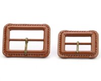 Gürtelschnalle aus Kunstleder ANTIGUO, mittelbraun...