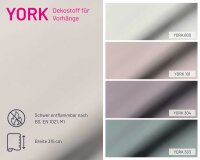 Schwer entflammbarer Dekostoff YORK, halbtransparent,...