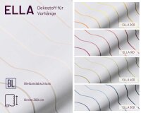 Gardinenstoff ELLA, Überbreite, Linien, Saum &...