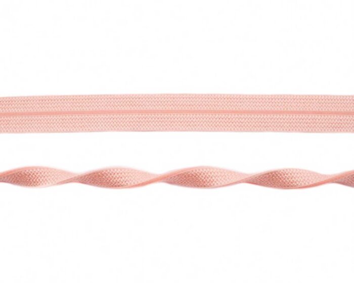 Elastisches Einfassband JACQUARD, einfarbig, 20 mm helles lachsrot