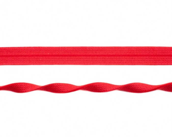 Elastisches Einfassband JACQUARD, einfarbig, 20 mm rot