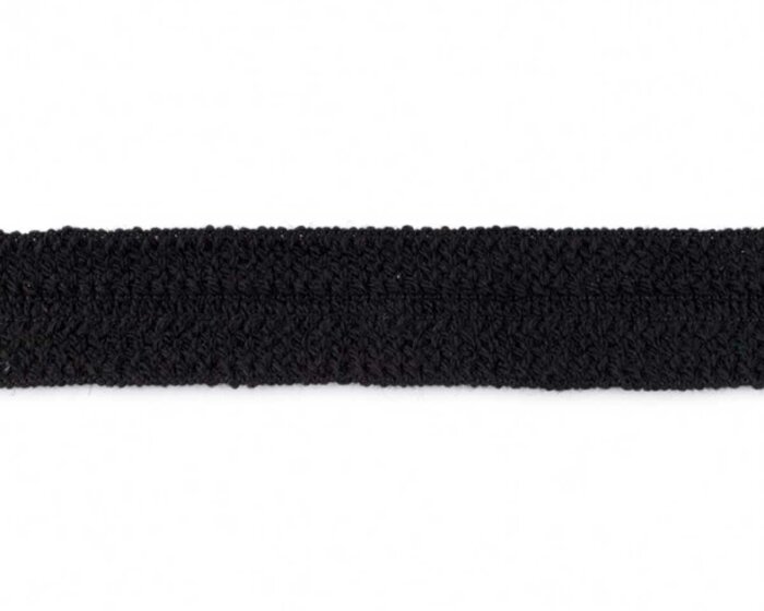 Strick-Einfassband WOLLTRESSE, einfarbig, 30 mm schwarz