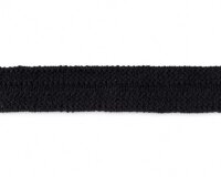 Strick-Einfassband WOLLTRESSE, einfarbig, 30 mm schwarz