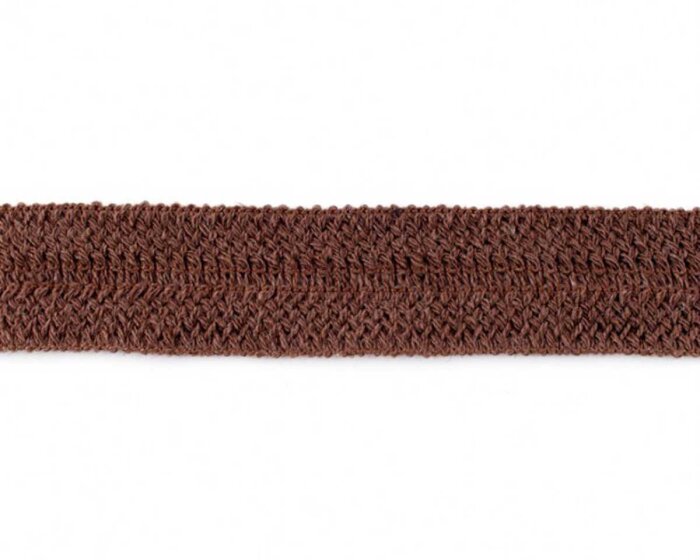 Strick-Einfassband WOLLTRESSE, einfarbig, 30 mm braun