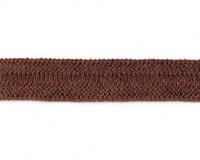 Strick-Einfassband WOLLTRESSE, einfarbig, 30 mm braun
