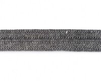 Strick-Einfassband WOLLTRESSE, einfarbig, 30 mm steingrau
