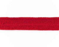 Strick-Einfassband WOLLTRESSE, einfarbig, 30 mm rotbraun