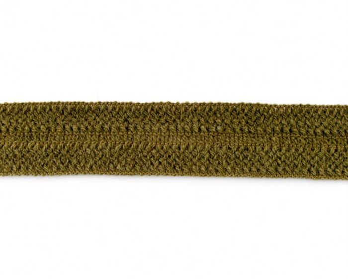 Strick-Einfassband WOLLTRESSE, einfarbig, 30 mm olive