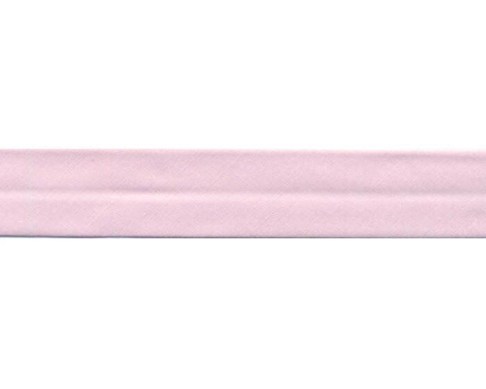 Elastic-Schrägband aus Baumwolle, einfarbig, 18 mm rosa