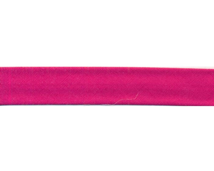 Elastic-Schrägband aus Baumwolle, einfarbig, 18 mm fuchsia