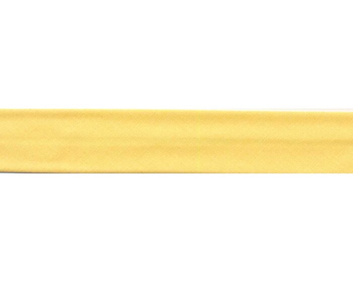 Elastic-Schrägband aus Baumwolle, einfarbig, 18 mm gelb