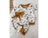 Baumwolljersey I LIKE AFRICA, Elefant und Löwe, braun, Hilco