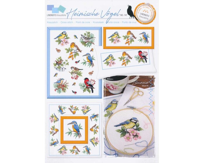 Stickvorlage: Heimische Vögel, Lindners Kreuzstiche