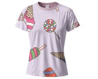 Sweatstoff ICE CREAM, Eis-Sorten, lavendel, Hilco