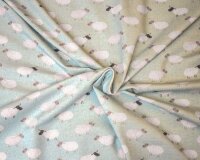 Baumwolljersey FARM LIFE, Schafe, himmelblau, Hilco