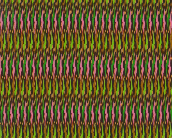 Viskosestoff MISURINA, Zickzackmuster, grün-pink, Hilco
