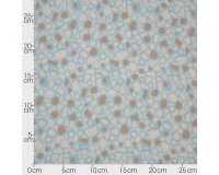 Viskosestoff MOSAIK, Mosaik-Muster, hellblau-hellbraun, Hilco