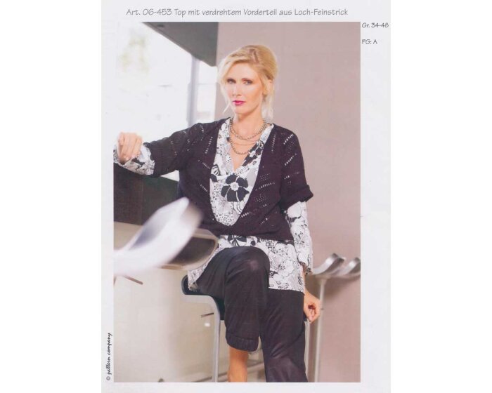 Schnittmuster TOP mit verdrehtem Vorderteil, pattern company