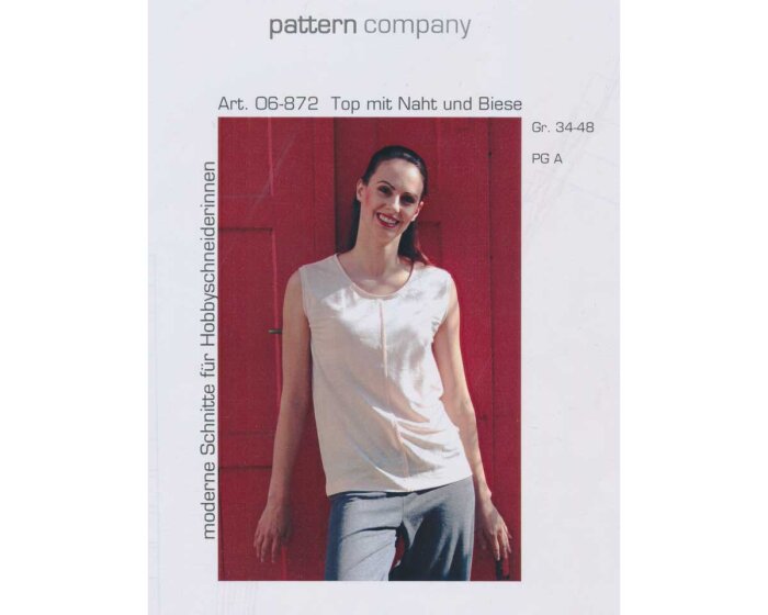 Schnittmuster TOP MIT NAHT UND BIESE, pattern company