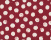 70 cm Reststück Viskose-Leinenstoff SELMA, Tupfenpunkte, rotbraun